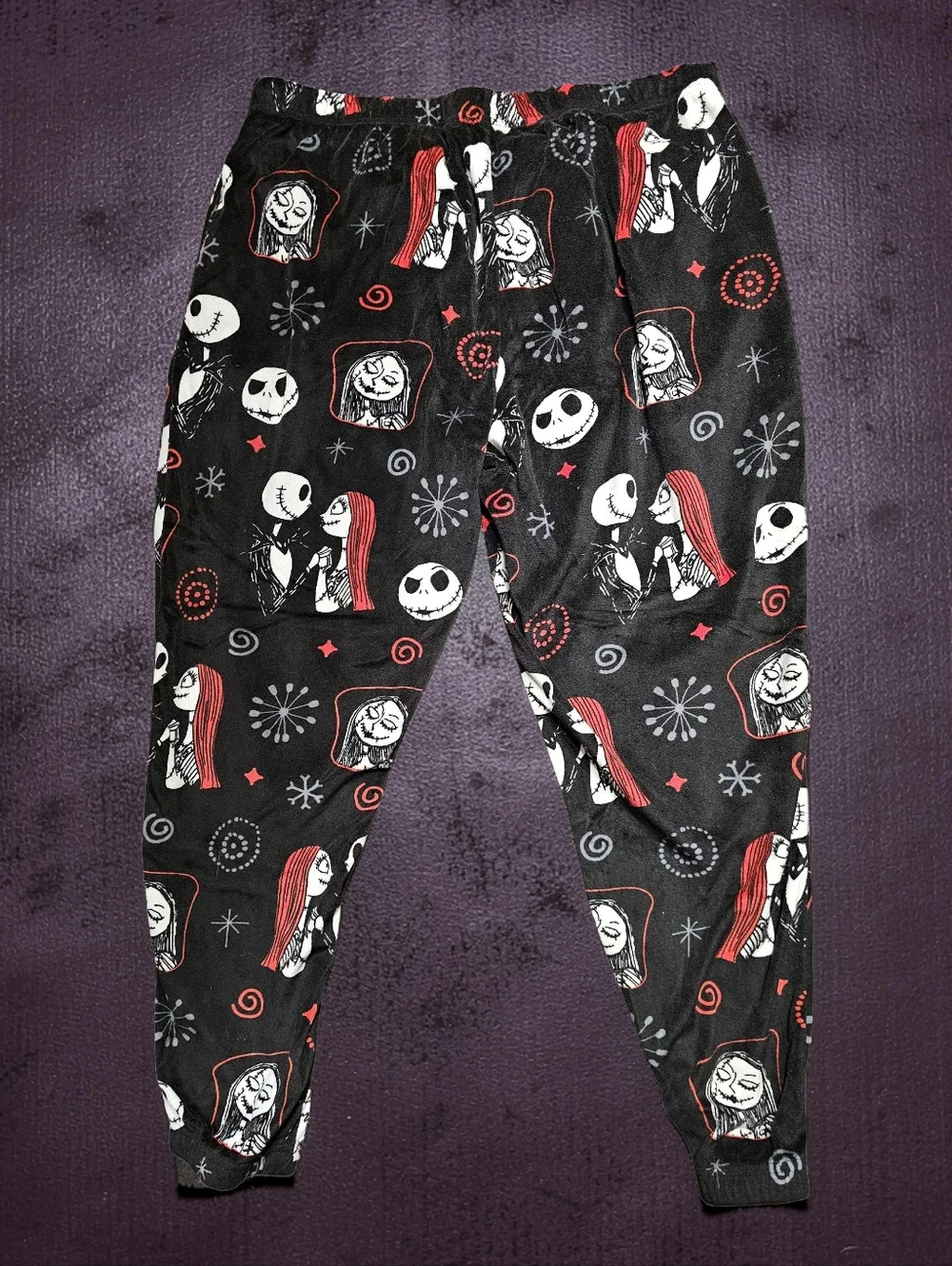 Disney The Nightmare Before Christmas Black, Red & Black Lounge Pants. Size L. - Picture 4 of 4